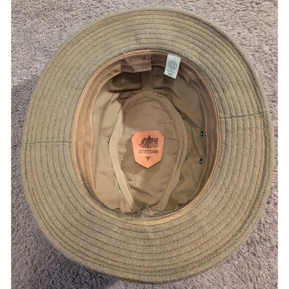 Vintage Stetson Green Fedora Hat Union Made in USA Men's Large - Picture 6 of 8